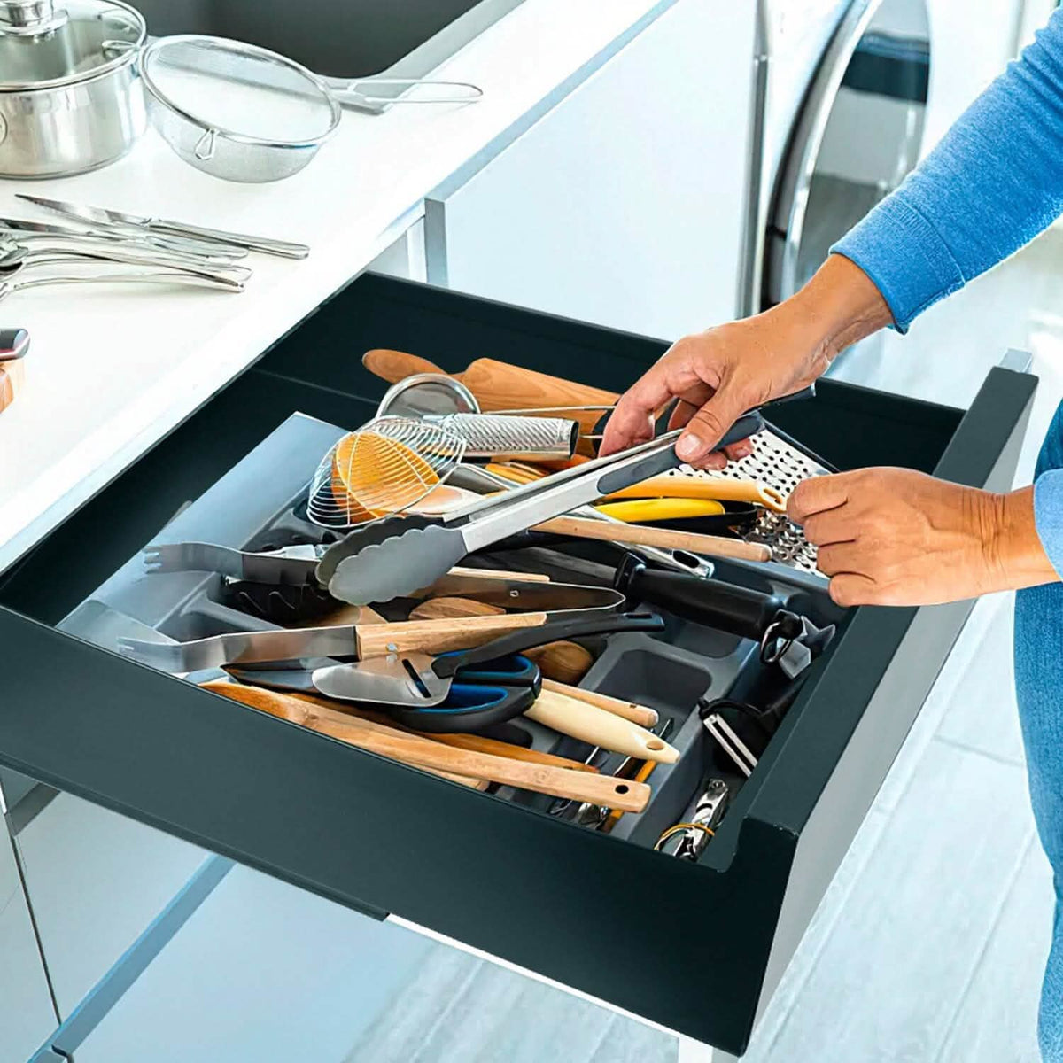 Pull Out Cabinet Organizer Carbon Steel Quiet Slide Rails - A-1 Thread Vault