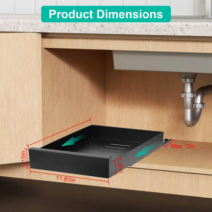 Pull Out Cabinet Organizer Carbon Steel Quiet Slide Rails - A-1 Thread Vault