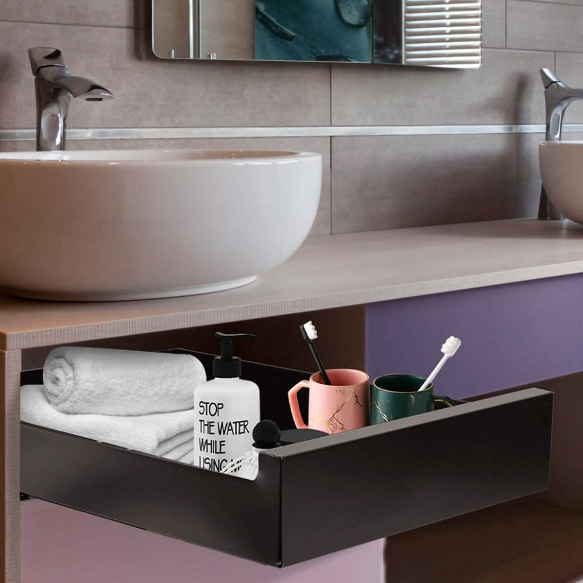 Pull Out Cabinet Organizer Carbon Steel Quiet Slide Rails - A-1 Thread Vault