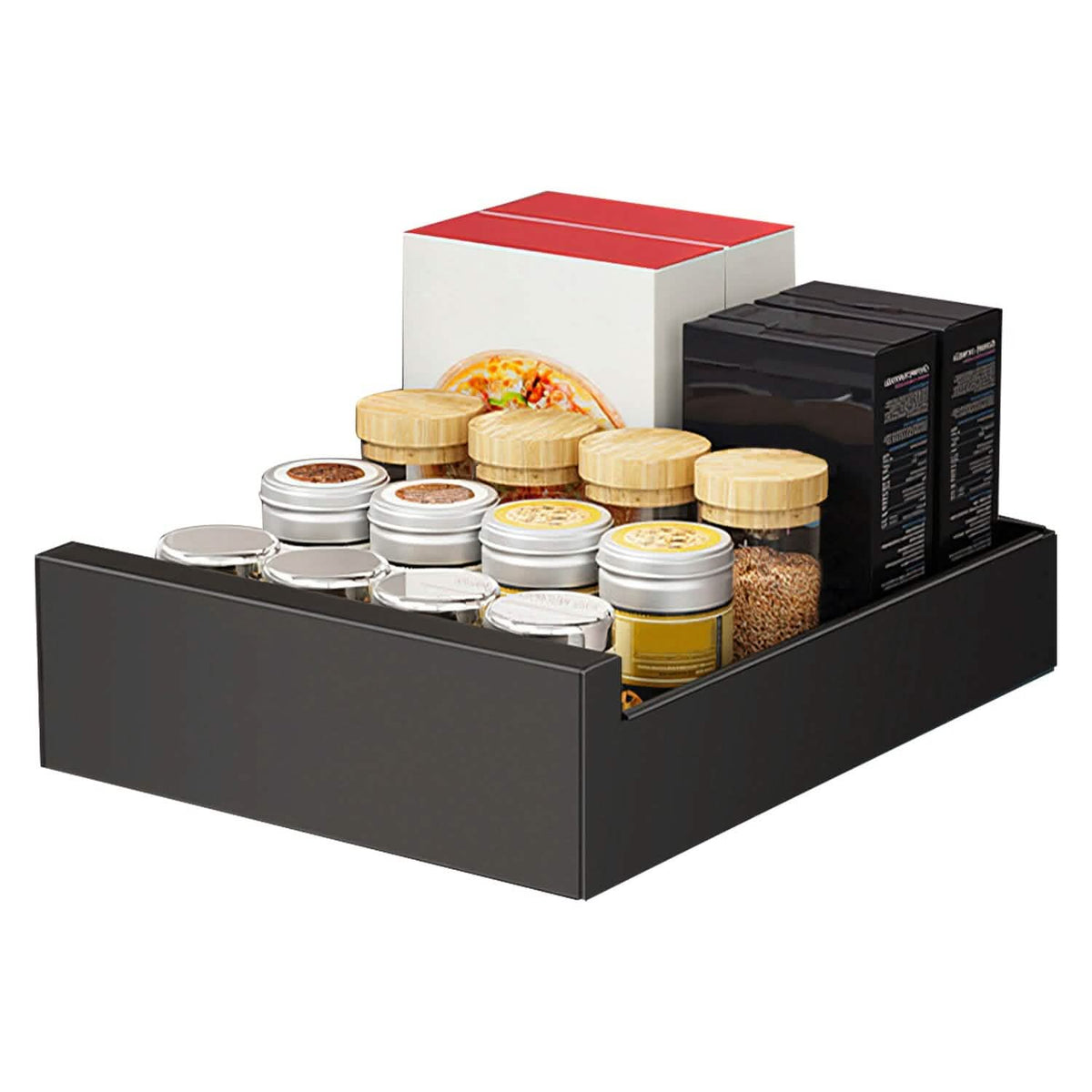 Pull Out Cabinet Organizer Carbon Steel Quiet Slide Rails - A-1 Thread Vault
