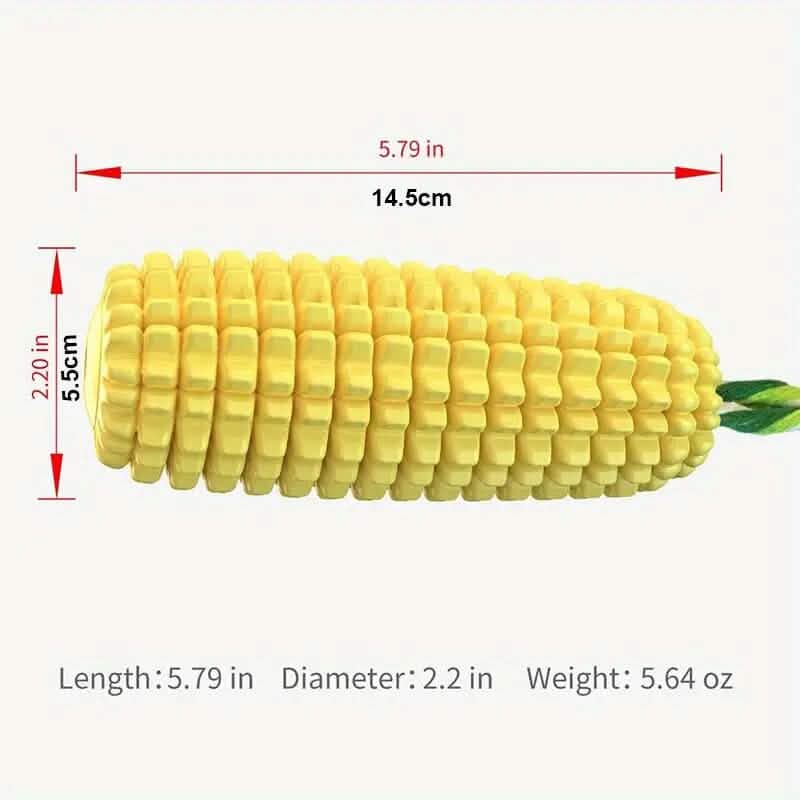 Puppy Dog Teeth Chew Squeaky Interactive Corn Toy - A-1 Thread Vault