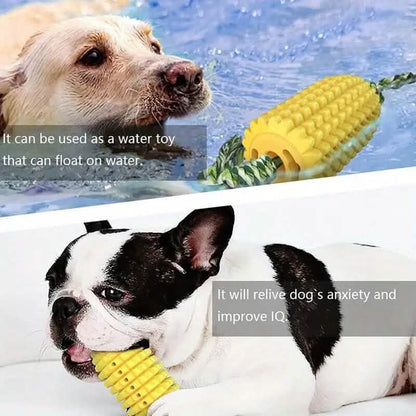 Puppy Dog Teeth Chew Squeaky Interactive Corn Toy - A-1 Thread Vault