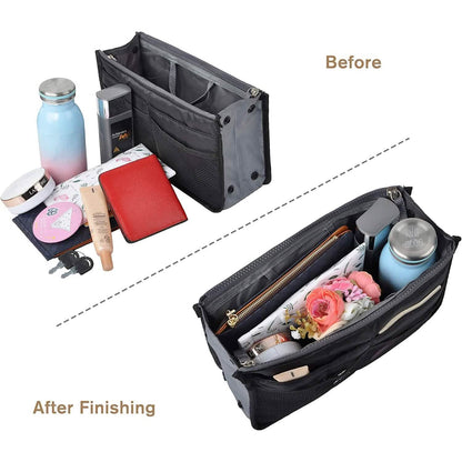 Purse Insert Storage Bag, Versatile Travel Organizer Bag Insert Cosmetic Bag With Multi-Pockets - A-1 Thread Vault
