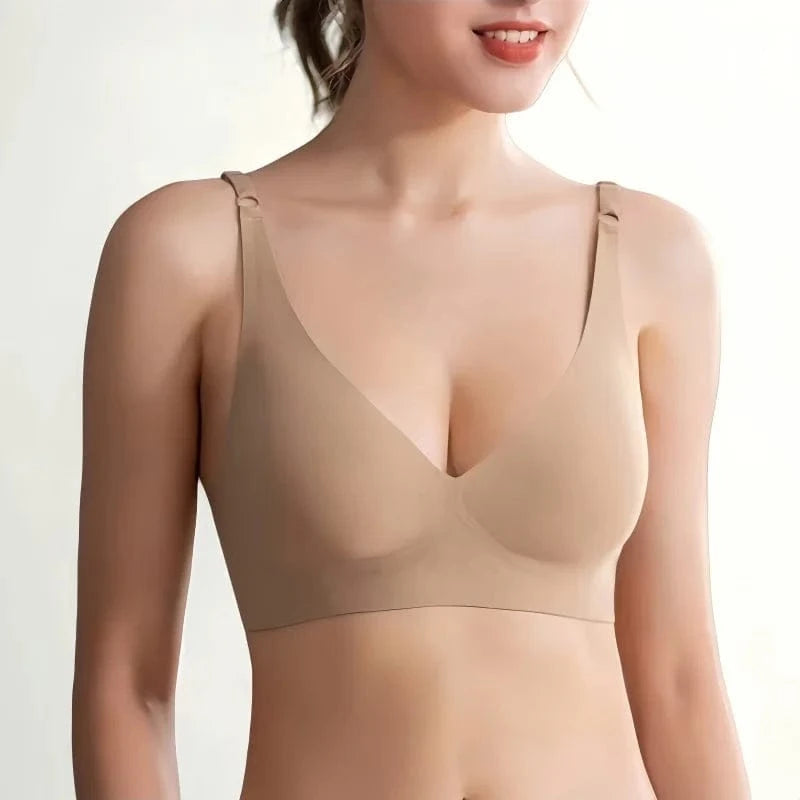 Push Up Seamless Bras For Women Non-wire Brassiere V-neck Bralette Removable Padded Sports Underwear Female Sexy Lingerie S-XXL - A-1 Thread Vault