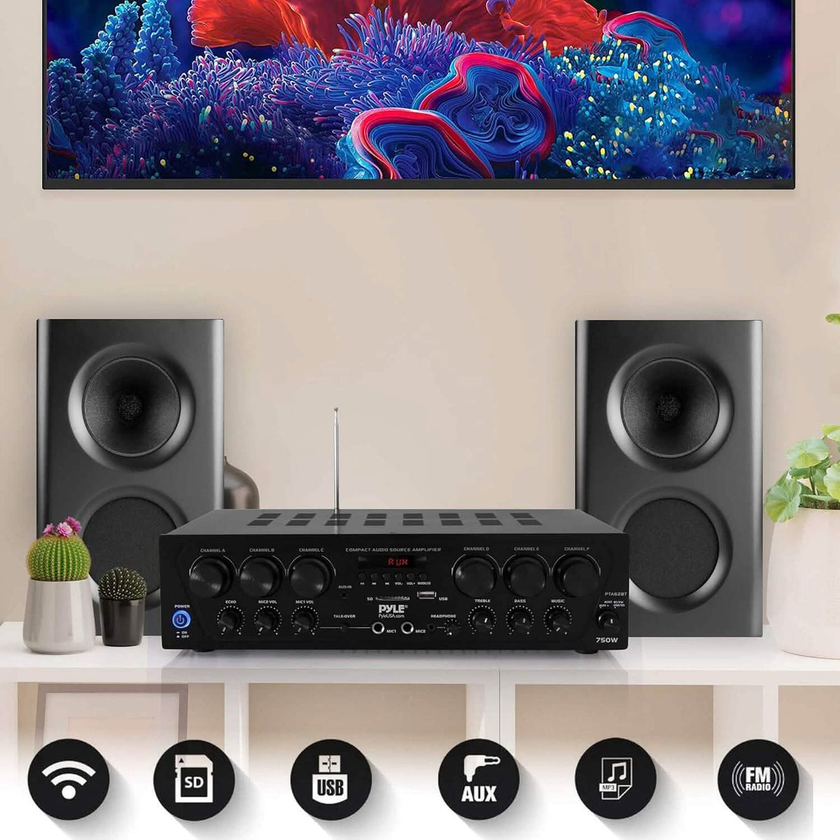 Pyle Wireless Bluetooth Home Audio Amplifier (Refurbished) - A-1 Thread Vault