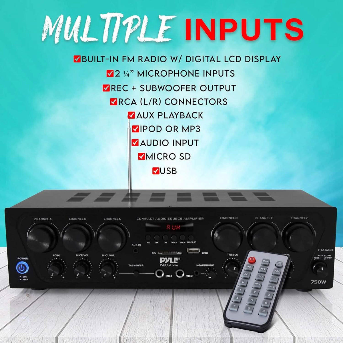 Pyle Wireless Bluetooth Home Audio Amplifier (Refurbished) - A-1 Thread Vault