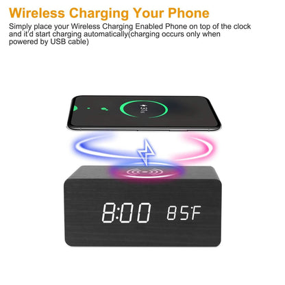 Qi Wireless Charger Digital Alarm Clock - A-1 Thread Vault