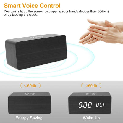 Qi Wireless Charger Digital Alarm Clock - A-1 Thread Vault