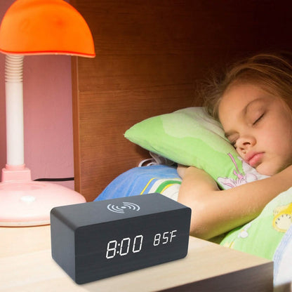 Qi Wireless Charger Digital Alarm Clock - A-1 Thread Vault