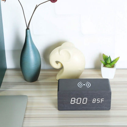 Qi Wireless Charger Digital Alarm Clock - A-1 Thread Vault