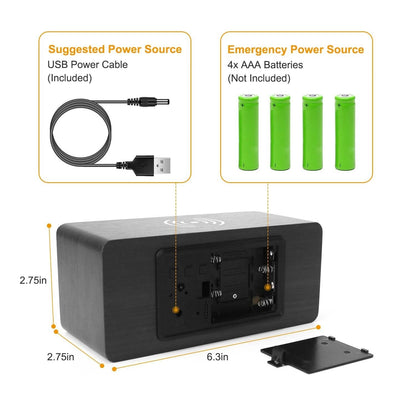 Qi Wireless Charger Digital Alarm Clock - A-1 Thread Vault