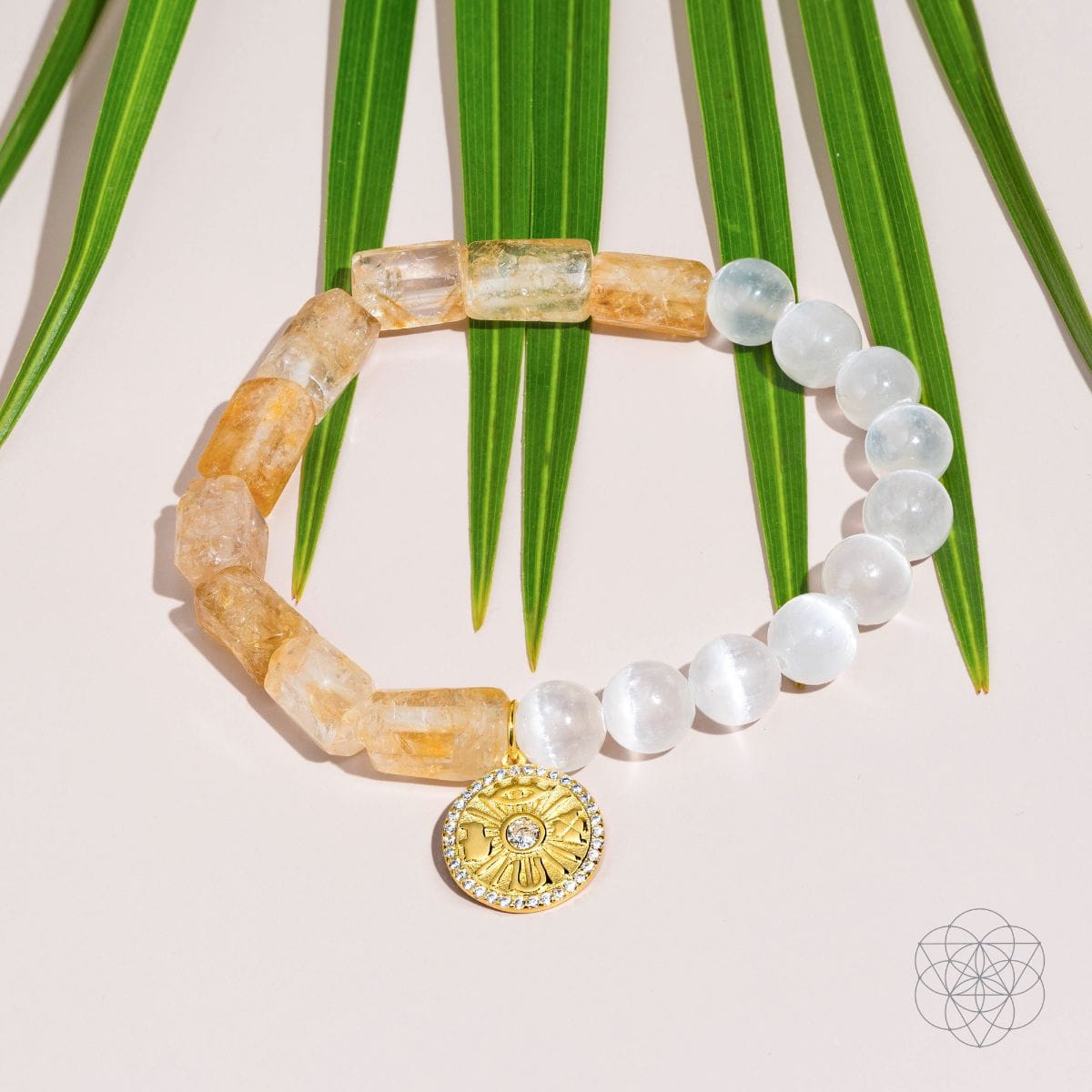 Quartet of Luck - Citrine & Selenite Bracelet of Serendipity - A-1 Thread Vault
