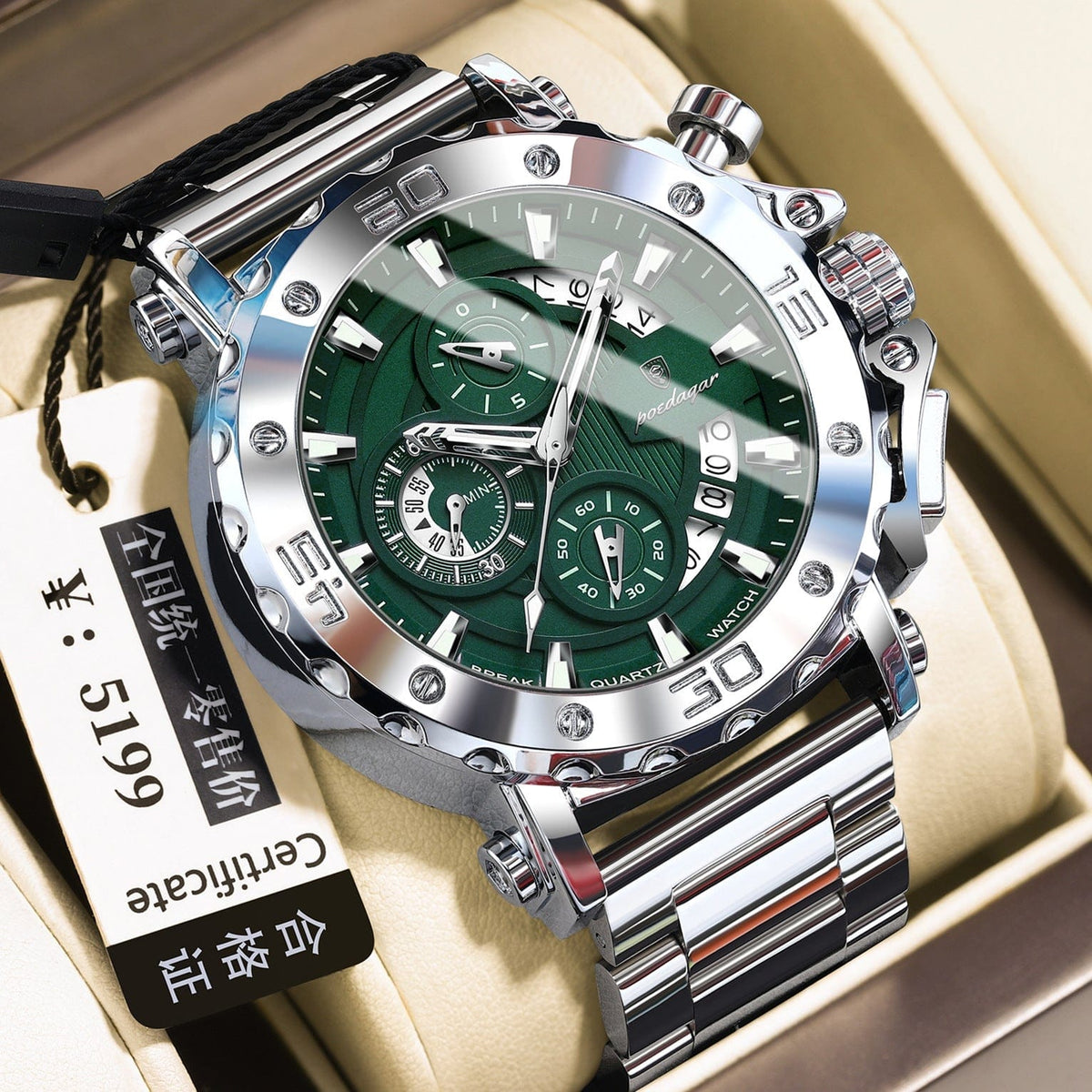 Quartz Watch Waterproof Multifunctional Luminous Fashionable Mens Timepiece - A-1 Thread Vault