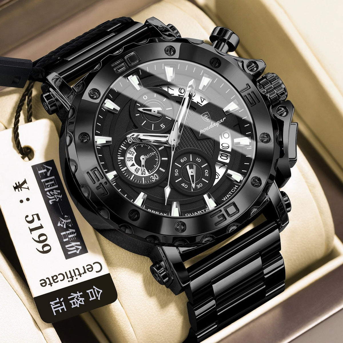 Quartz Watch Waterproof Multifunctional Luminous Fashionable Mens Timepiece - A-1 Thread Vault