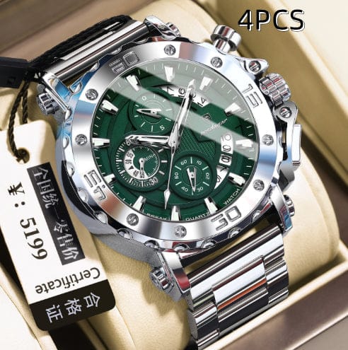 Quartz Watch Waterproof Multifunctional Luminous Fashionable Mens Timepiece - A-1 Thread Vault