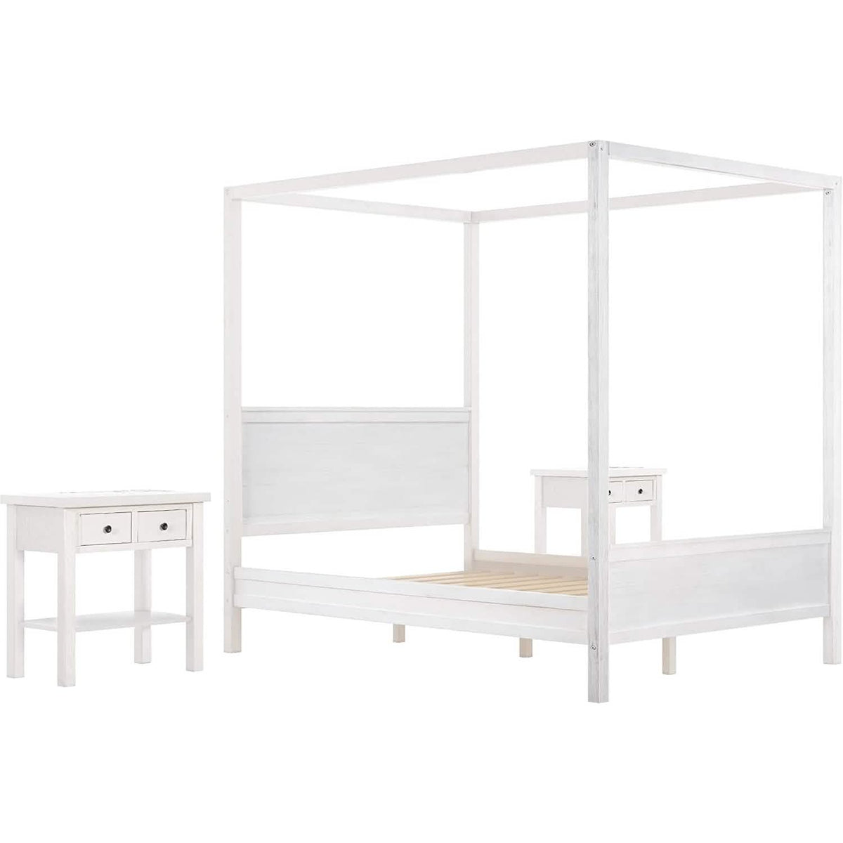 Queen Size Canopy Bed with 2 Nightstands - A-1 Thread Vault