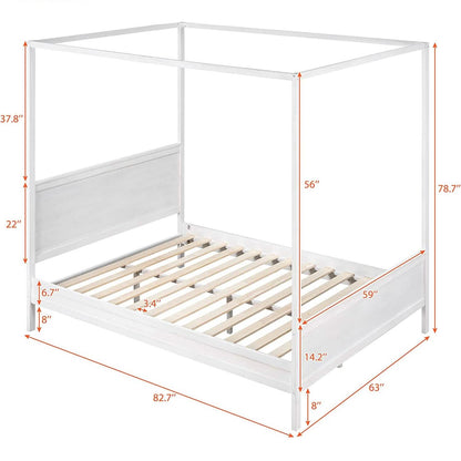 Queen Size Canopy Bed with 2 Nightstands - A-1 Thread Vault