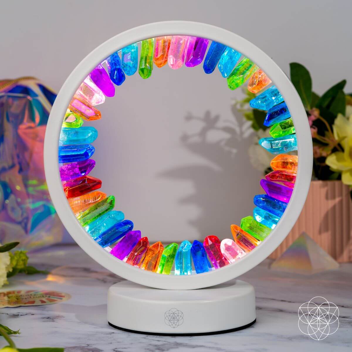Rainbow After the Storm - Clear Quartz Lamp of Hope - A-1 Thread Vault