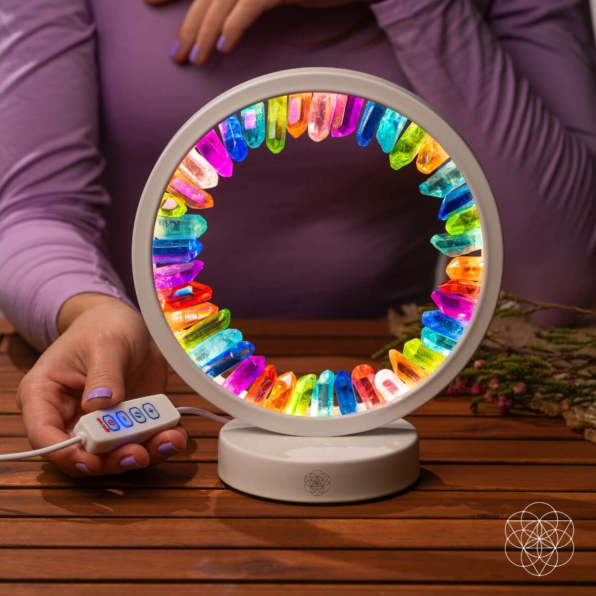 Rainbow After the Storm - Clear Quartz Lamp of Hope - A-1 Thread Vault