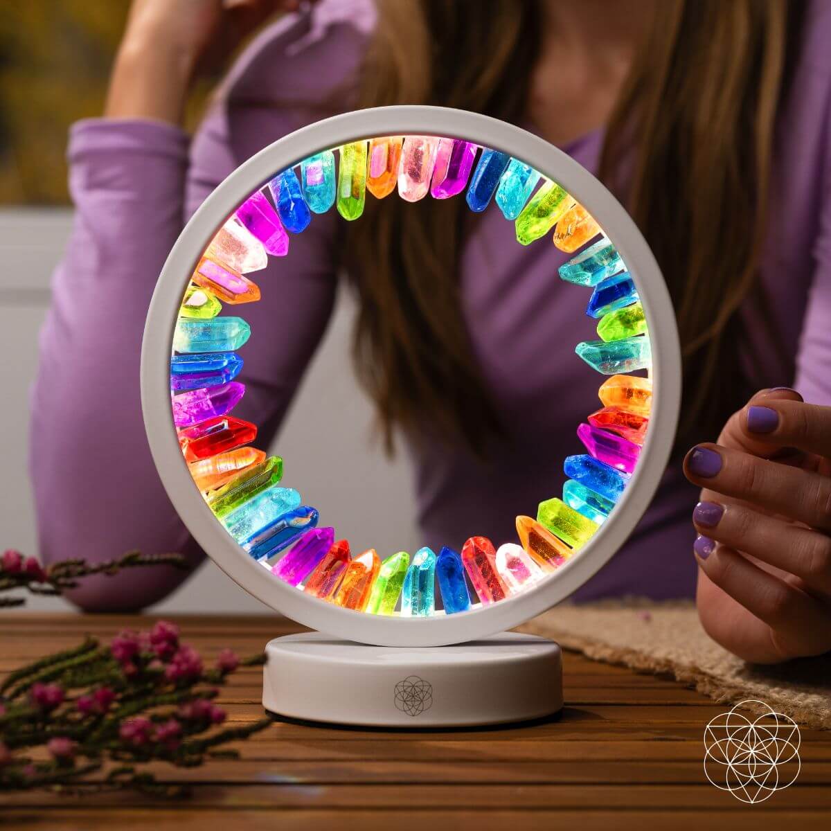 Rainbow After the Storm - Clear Quartz Lamp of Hope - A-1 Thread Vault