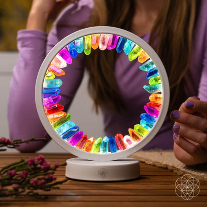 Rainbow After the Storm - Clear Quartz Lamp of Hope - A-1 Thread Vault