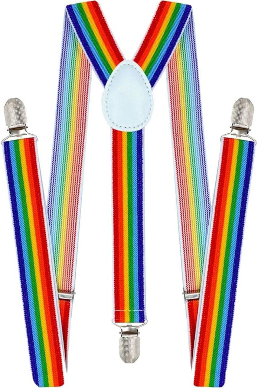 Rainbow Suspenders Costume Accessory - A-1 Thread Vault