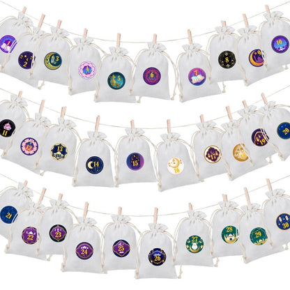 Ramadan 1–30 Countdown Calendar Gift Bag Set Drawstring Hanging Pouches (MAC385) - A-1 Thread Vault