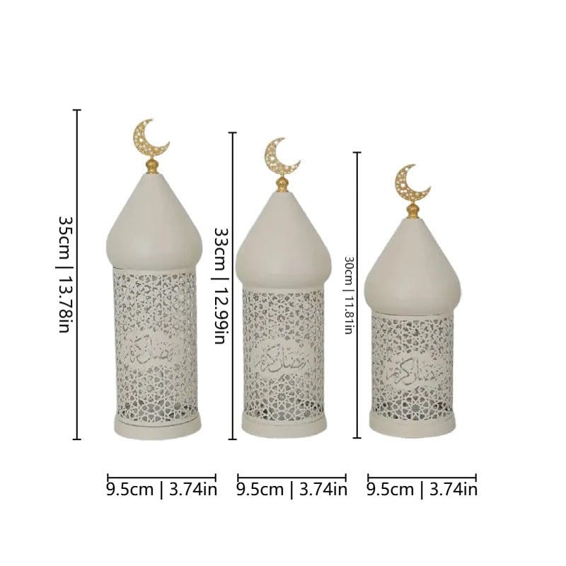 Ramadan Eid Candle Lantern Metal Craft Decorative Light (MAC380) - A-1 Thread Vault