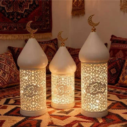 Ramadan Eid Candle Lantern Metal Craft Decorative Light (MAC380) - A-1 Thread Vault