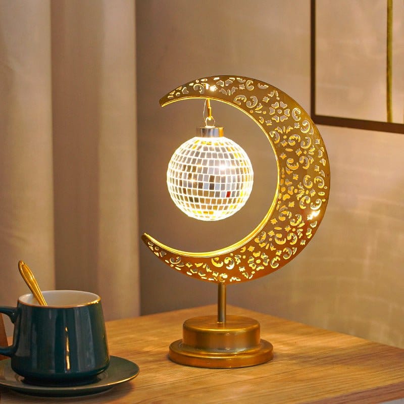 Ramadan Iron Star & Crescent Lamp Festive Candle Holder Decor (MAC399) - A-1 Thread Vault