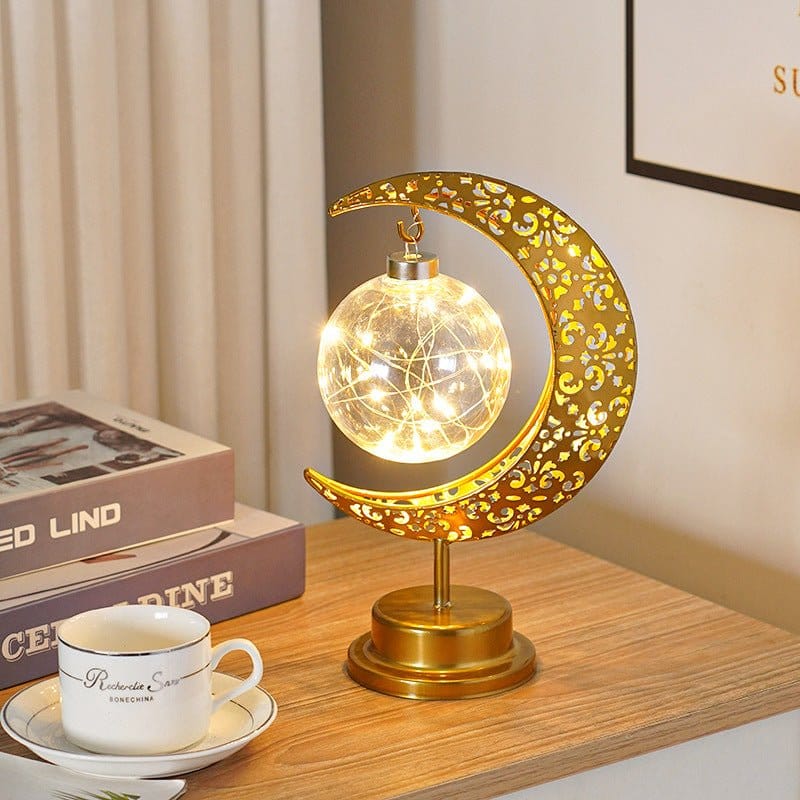 Ramadan Iron Star & Crescent Lamp Festive Candle Holder Decor (MAC399) - A-1 Thread Vault