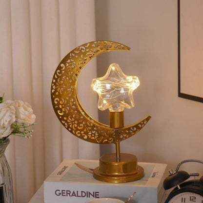 Ramadan Iron Star & Crescent Lamp Festive Candle Holder Decor (MAC399) - A-1 Thread Vault