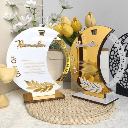 Ramadan Rotating Countdown Wooden Tabletop Decor (MAC378) - A-1 Thread Vault