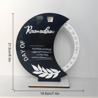 Ramadan Rotating Countdown Wooden Tabletop Decor (MAC378) - A-1 Thread Vault