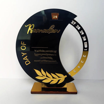 Ramadan Rotating Countdown Wooden Tabletop Decor (MAC378) - A-1 Thread Vault