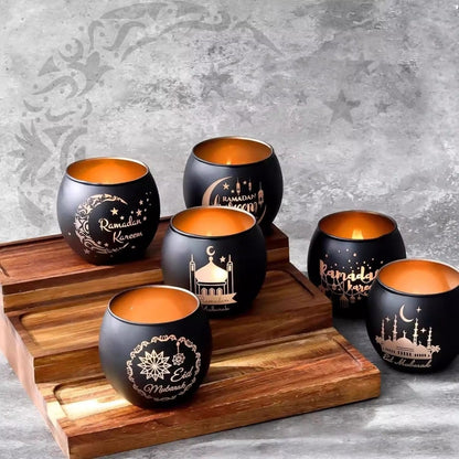 Ramadan Scented Candle Glass Holder Set (MAC391) - A-1 Thread Vault