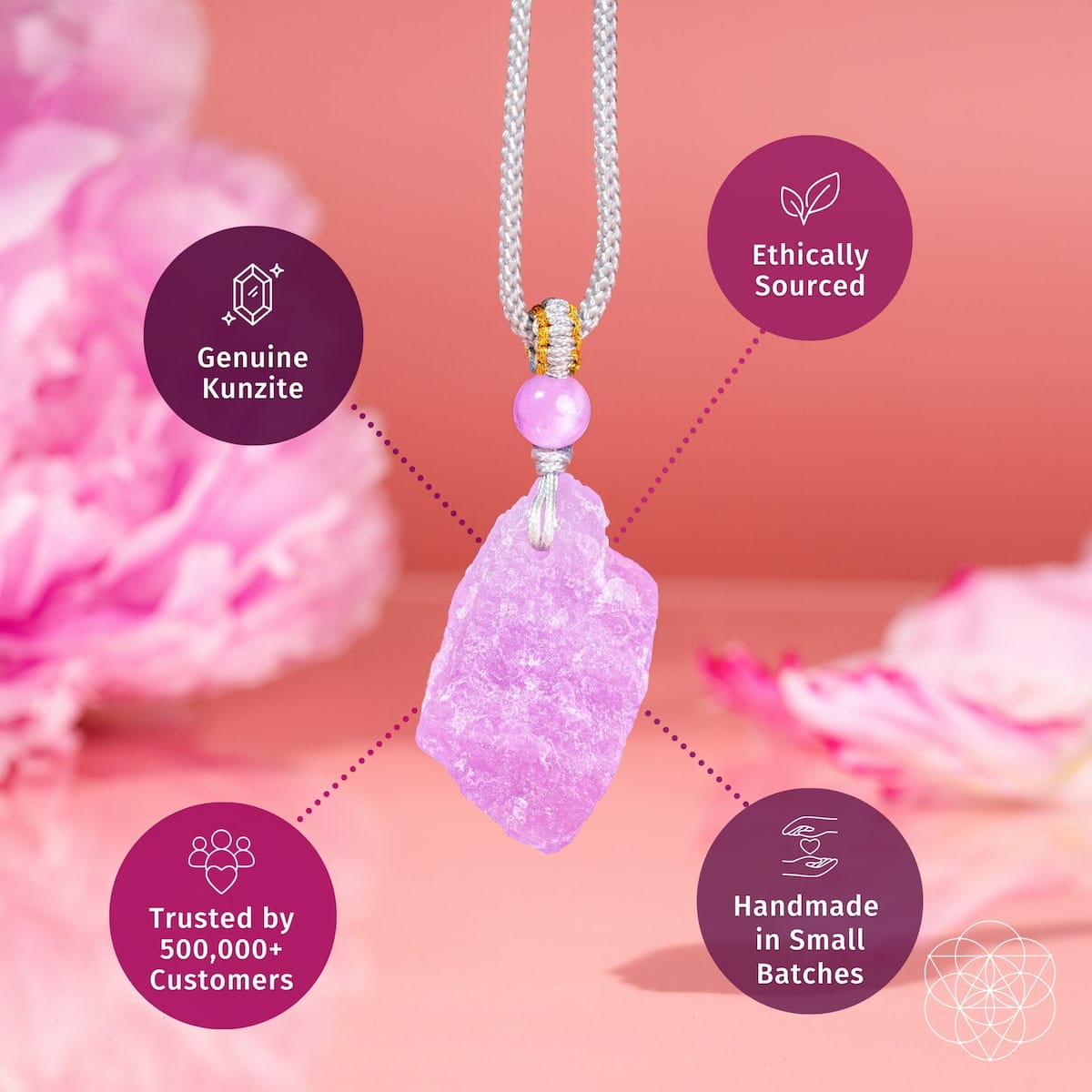 Rarer Than Diamonds - The Pink Kunzite Pendant - A-1 Thread Vault