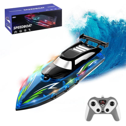 RC Boat with Colorful LED Light 10KM/H - A-1 Thread Vault