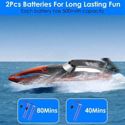 RC Boat with Colorful LED Light 10KM/H - A-1 Thread Vault