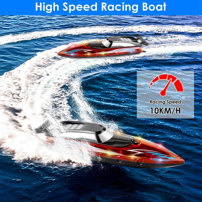 RC Boat with Colorful LED Light 10KM/H - A-1 Thread Vault