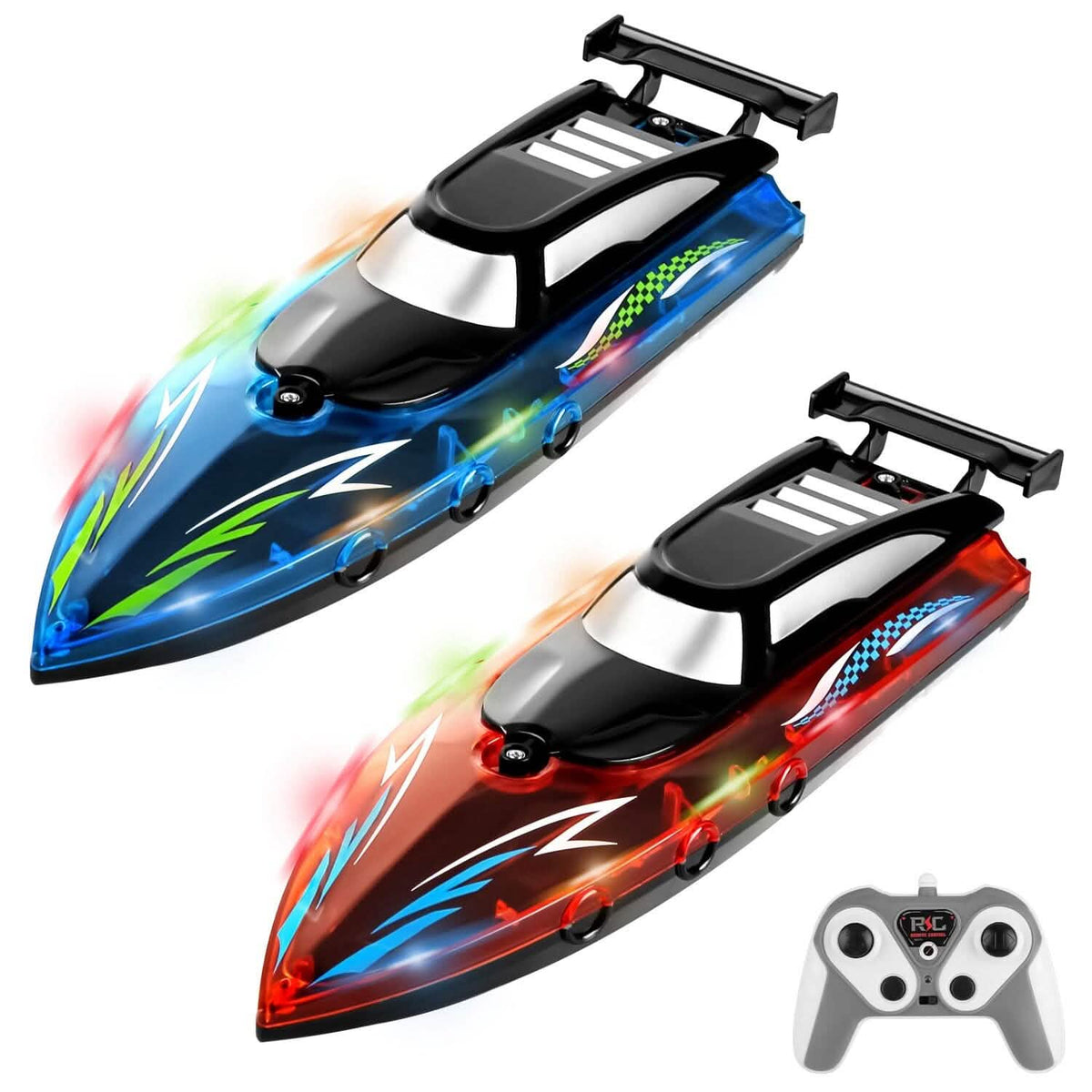 RC Boat with Colorful LED Light 10KM/H - A-1 Thread Vault