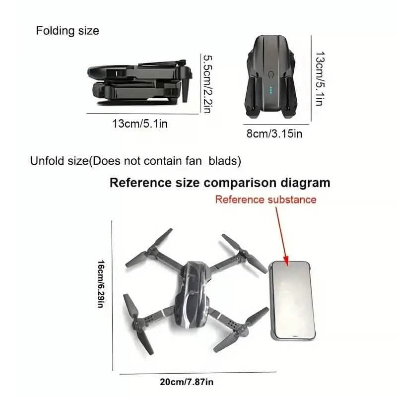 RC Pro Drone With 4K HD Camera WiFi FPV Foldable Quadcopter - A-1 Thread Vault