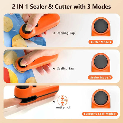 Rechargeable 2-in-1 Bag Mini Heat Sealer - A-1 Thread Vault