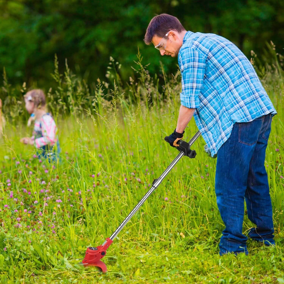 Rechargeable Electric Cordless Grass Trimmer with Alloy Saw Blade - A-1 Thread Vault