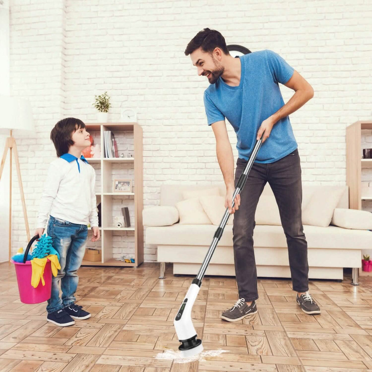 Rechargeable Electric Spin Scrubber 8 Brush Replaceable Heads 2 Speed - A-1 Thread Vault
