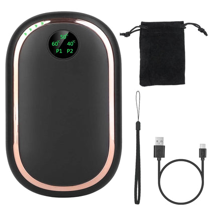 Rechargeable Hand Heater Pocket Warmer Power Bank with Digital Display - A-1 Thread Vault