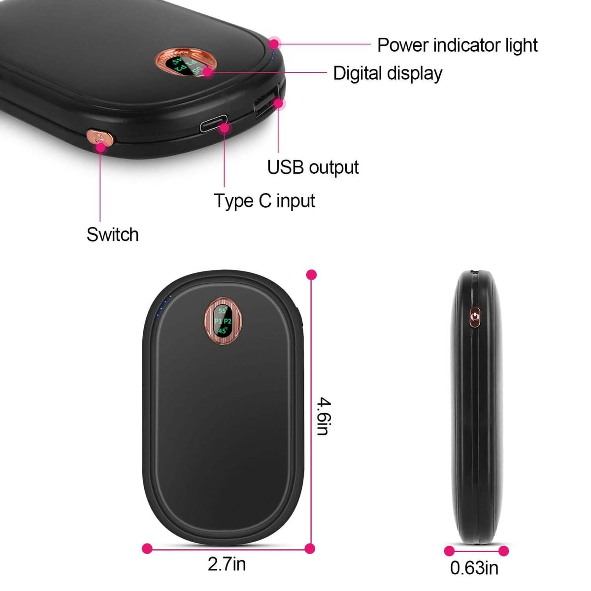 Rechargeable Hand Warmer Electric Hand Heater - A-1 Thread Vault