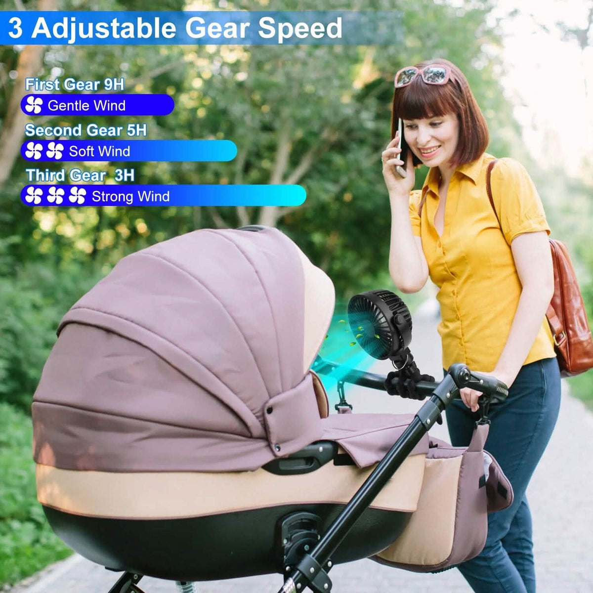 Rechargeable Handheld Fan with Flexible Tripod - A-1 Thread Vault