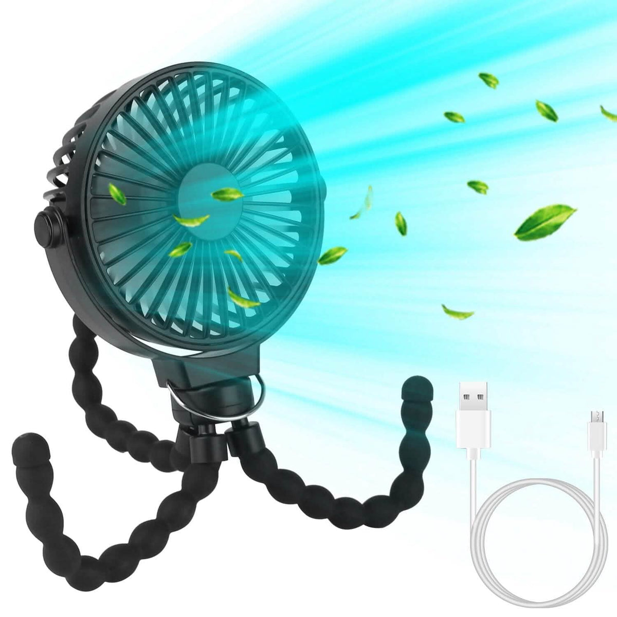 Rechargeable Handheld Fan with Flexible Tripod - A-1 Thread Vault