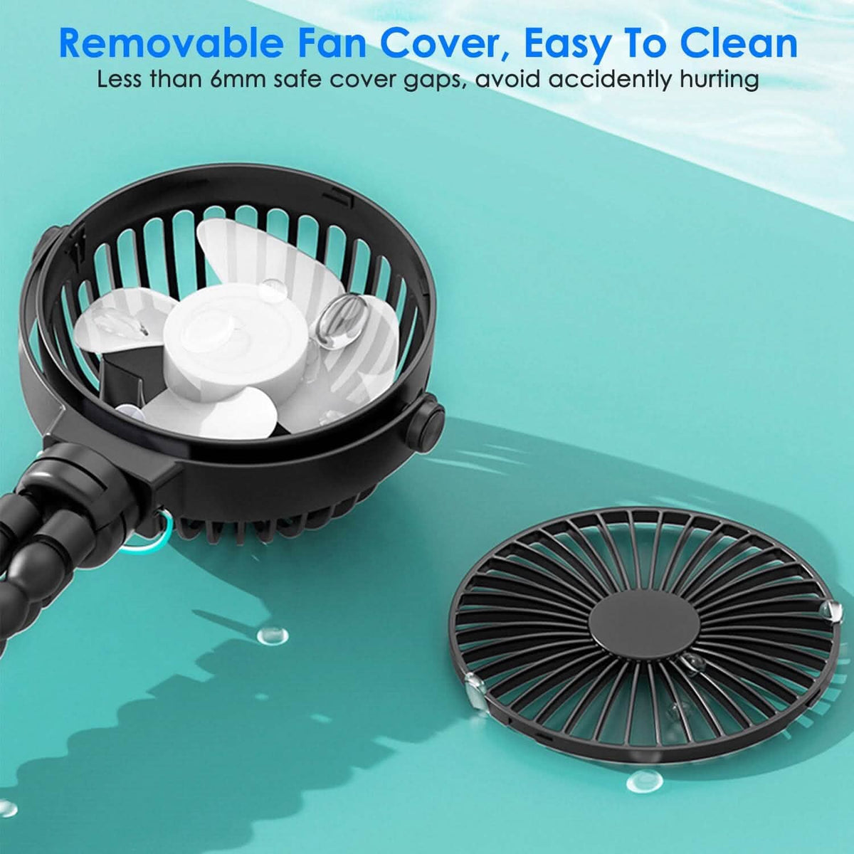 Rechargeable Handheld Fan with Flexible Tripod - A-1 Thread Vault